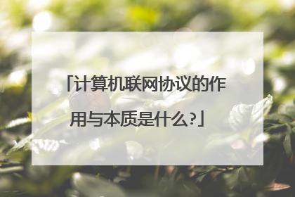 计算机联网协议的作用与本质是什么?