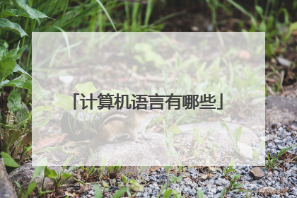 计算机语言有哪些