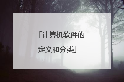 计算机软件的定义和分类