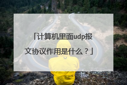 计算机里面udp报文协议作用是什么？