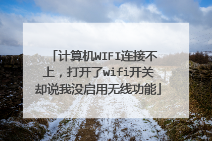 计算机WIFI连接不上,打开了wifi开关却说我没启用无线功能