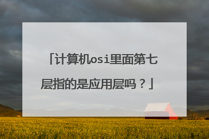 计算机osi里面第七层指的是应用层吗？