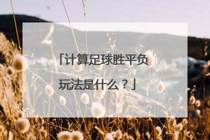 计算足球胜平负玩法是什么？