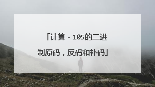 计算-105的二进制原码,反码和补码