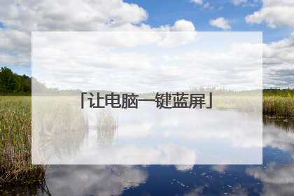 让电脑一键蓝屏