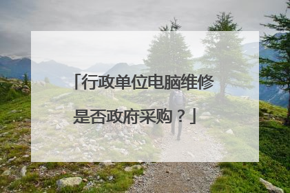 行政单位电脑维修是否政府采购？