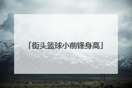 街头篮球小前锋身高