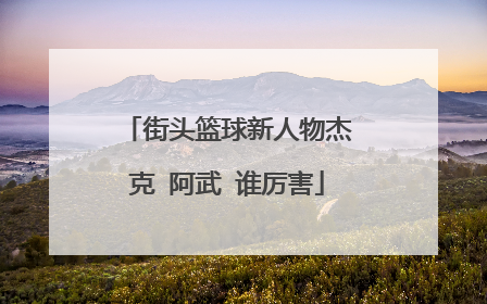 街头篮球新人物杰克 阿武 谁厉害