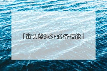 街头篮球SF必备技能