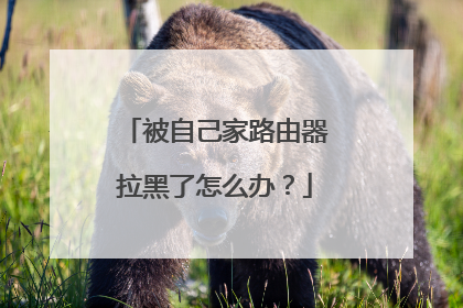 被自己家路由器拉黑了怎么办？