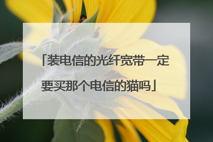 装电信的光纤宽带一定要买那个电信的猫吗