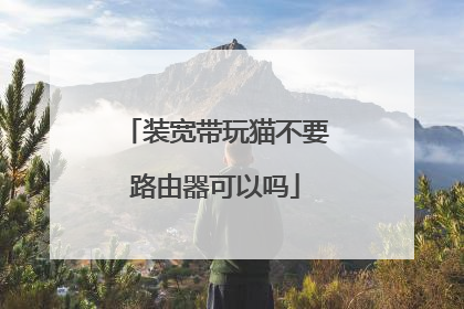装宽带玩猫不要路由器可以吗