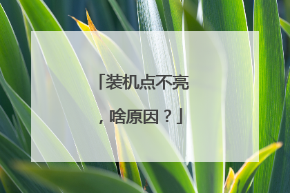 装机点不亮,啥原因?