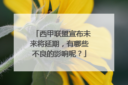 西甲联盟宣布未来将延期，有哪些不良的影响呢？