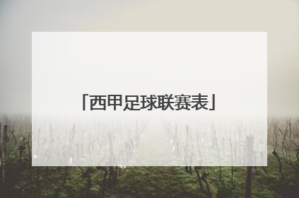 西甲足球联赛表