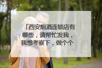 西安烟酒连锁店有哪些,请帮忙发我,我想考察下,做个个烟酒店,谢谢