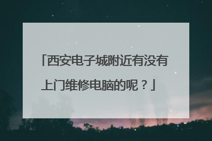 西安电子城附近有没有上门维修电脑的呢?