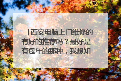 西安电脑上门维修的有好的推荐吗?最好是有包年的那种,我想知道大概价格是多少