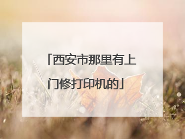 西安市那里有上门修打印机的