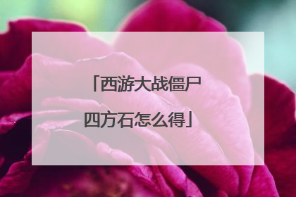 西游大战僵尸四方石怎么得