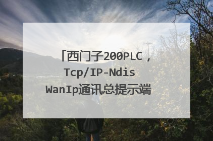 西门子200PLC，Tcp/IP-NdisWanIp通讯总提示端口被其他程序占用或无法打开，求解决办法？