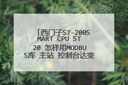 西门子S7-200SMART CPU ST20 怎样用MODBUS库 主站 控制台达变频器,有具体例程更好