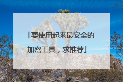 要使用起来最安全的加密工具,求推荐