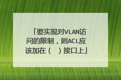 要实现对VLAN访问的限制,则ACL应该加在( )接口上