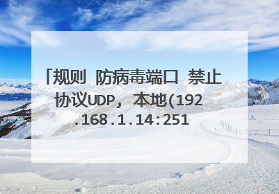 规则 防病毒端口 禁止 协议UDP, 本地(192.168.1.14:25137) 远端(122.225.83.73:80 ... 都很么情况?