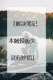 解决笔记本触摸板失灵有妙招