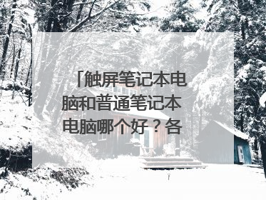 触屏笔记本电脑和普通笔记本电脑哪个好?各有什么好处?