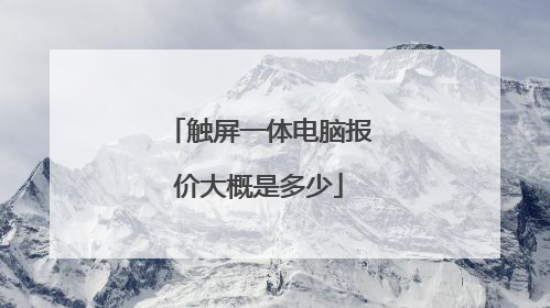 触屏一体电脑报价大概是多少