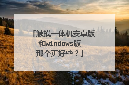 触摸一体机安卓版和windows版那个更好些?
