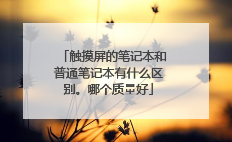 触摸屏的笔记本和普通笔记本有什么区别。哪个质量好