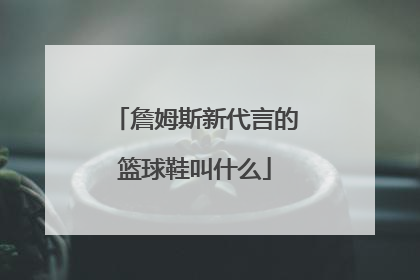 詹姆斯新代言的篮球鞋叫什么