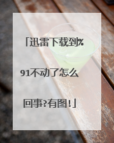 迅雷下载到%91不动了怎么回事?有图!