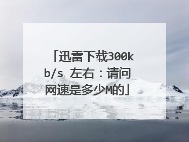 迅雷下载300kb/s 左右:请问网速是多少M的