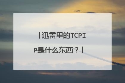 迅雷里的TCPIP是什么东西?