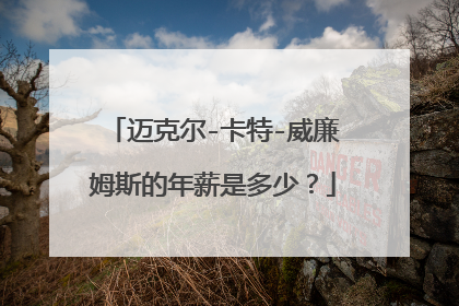 迈克尔-卡特-威廉姆斯的年薪是多少?