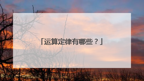 运算定律有哪些？