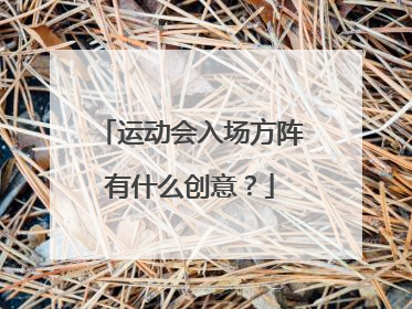 运动会入场方阵有什么创意？