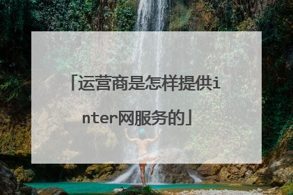 运营商是怎样提供inter网服务的