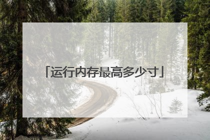 运行内存最高多少寸