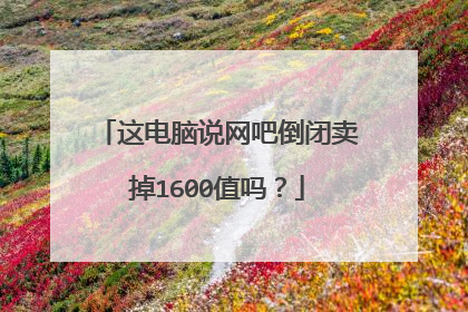 这电脑说网吧倒闭卖掉1600值吗?