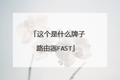 这个是什么牌子路由器FAST