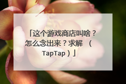 这个游戏商店叫啥?怎么念出来?求解 (TapTap)