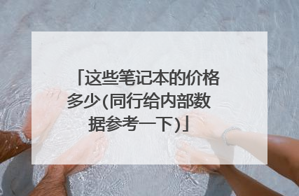 这些笔记本的价格多少(同行给内部数据参考一下)