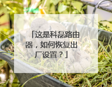 这是科磊路由器,如何恢复出厂设置?