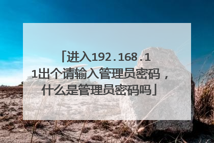 进入192.168.11出个请输入管理员密码，什么是管理员密码吗