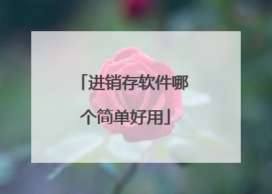 进销存软件哪个简单好用